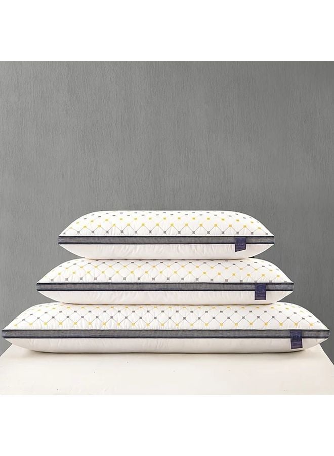 White Long Quilted Body Pillow For Neck Back Support All Sleepers Machine Washable - Image 4